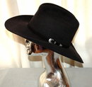 Beaver Hat Genuine Fur Felt Black Cowboy Hat