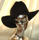 Beaver Hat Genuine Fur Felt Black Cowboy Hat