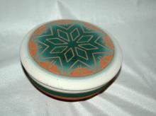 LAKOTA SIOUX INDIAN POTTERY BOWL & LID HAND CRAFTED BY HIGH ELK
