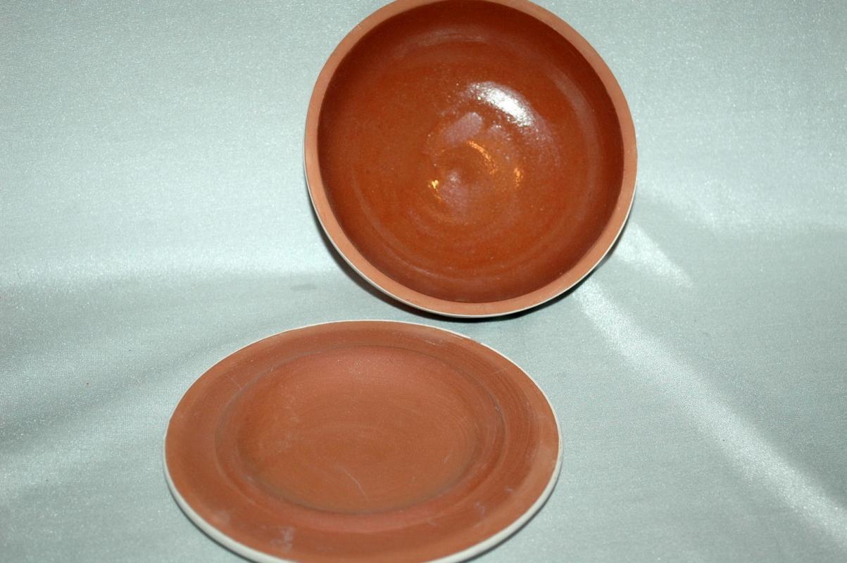 LAKOTA SIOUX INDIAN POTTERY BOWL & LID HAND CRAFTED BY HIGH ELK