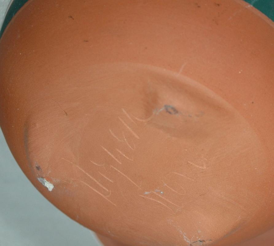 LAKOTA SIOUX INDIAN POTTERY BOWL & LID HAND CRAFTED BY HIGH ELK
