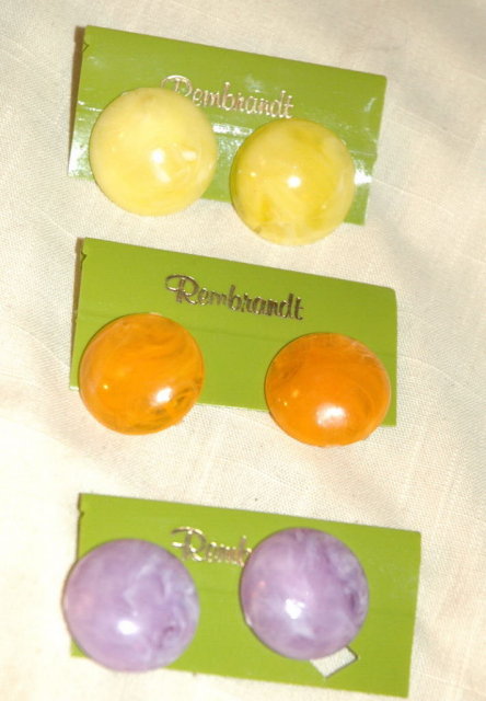 3 pairs of Rembrandt Spring Summer Fashion Earrings