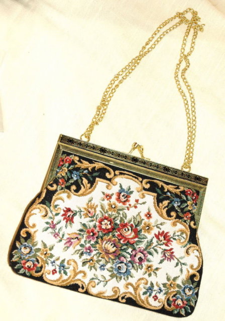 Lovely Floral Tapestry Purse