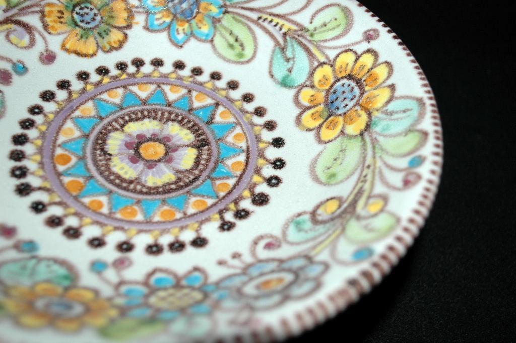 VINCENZO PINTO VIETRE Hand painted Majolica Compote, 19th Century Italian