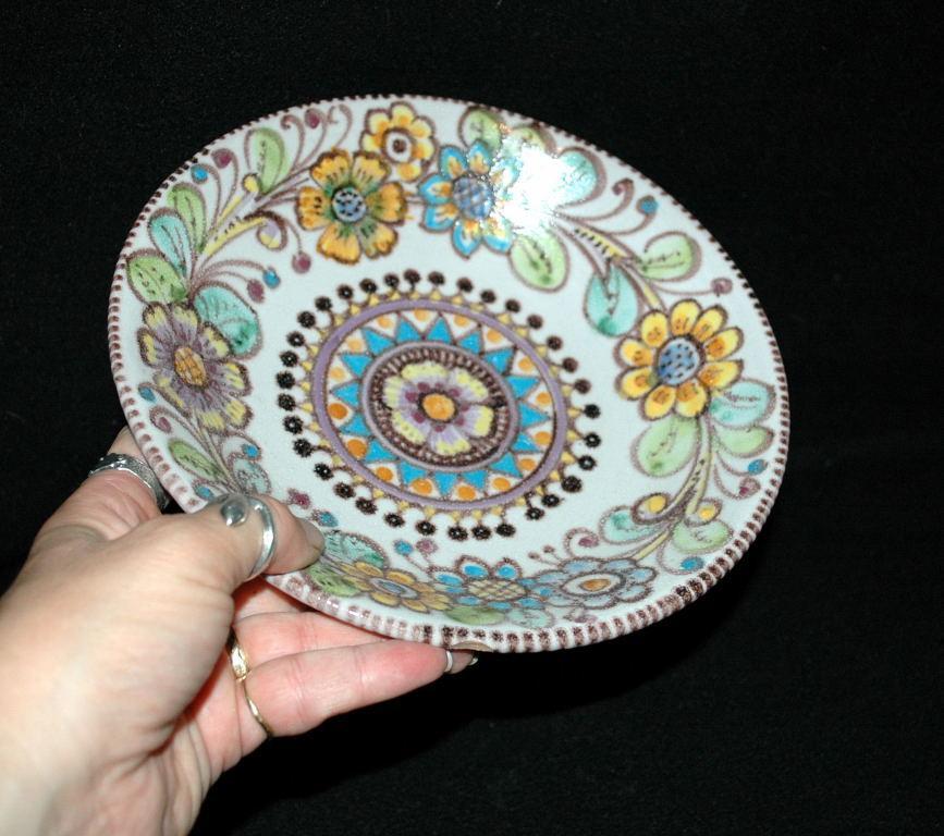 VINCENZO PINTO VIETRE Hand painted Majolica Compote, 19th Century Italian