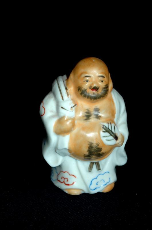 Small Ceramic Porcelain Fat Buddha Figurine