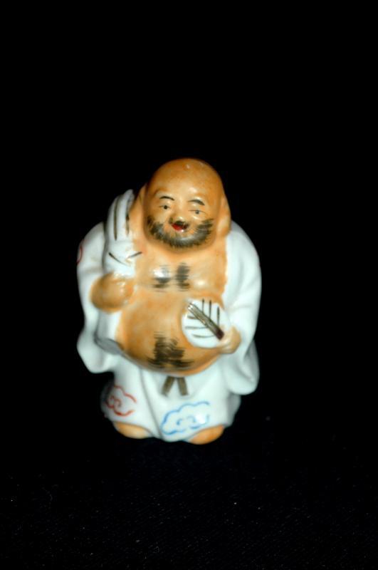 Small Ceramic Porcelain Fat Buddha Figurine