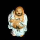 Small Ceramic Porcelain Fat Buddha Figurine