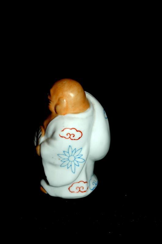 Small Ceramic Porcelain Fat Buddha Figurine