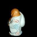 Small Ceramic Porcelain Fat Buddha Figurine