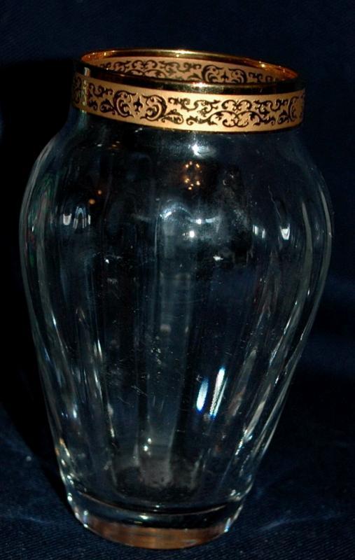 Crystal Vase with 24k Gold Leaf Band, Autumn Collection by Lenox