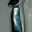 Hoselton Art Polished Aluminum Sculpture Mother holding Baby , Rare