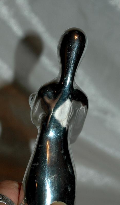 Hoselton Art Polished Aluminum Sculpture Mother holding Baby , Rare