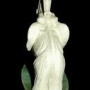 Hand Carved Alabaster Elephant from Italy with Trunk up