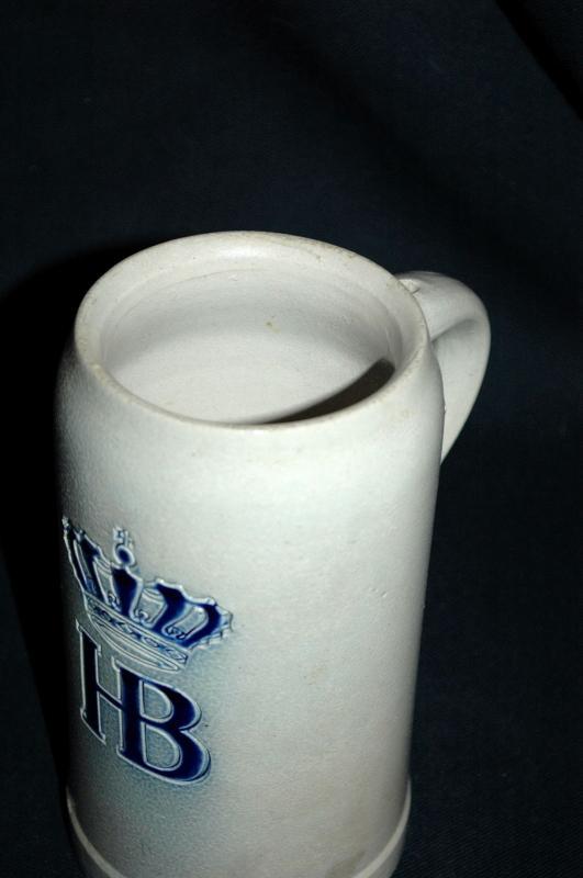 HB HOFBRAUHAUS BEER STEIN MUG 1 Liter GERMANY SALT GLAZED Stoneware