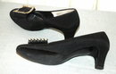 Town & County Black Satin & Jewels Shoes 8.5