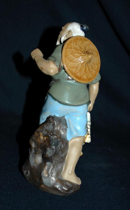 Large VINTAGE Chinese MUDMAN CLAY SCULPTURE Shekwan Ceramics