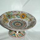 VINCENZO PINTO VIETRE Hand painted Majolica Compote, 19th Century Italian