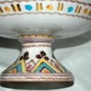 VINCENZO PINTO VIETRE Hand painted Majolica Compote, 19th Century Italian