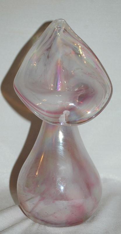 Jack in the Pulpit Vase Art Glass Vase , Mt. Saint Helen's Ash- Glass Eye Studio / Hand Blown Iridescent Pinks