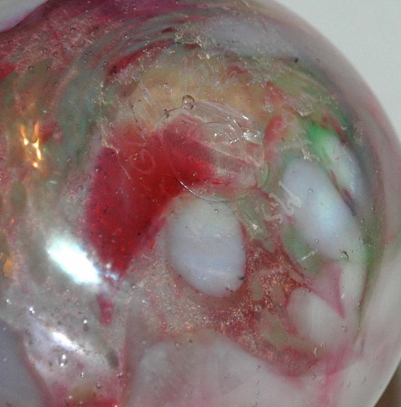 Jack in the Pulpit Vase Art Glass Vase , Mt. Saint Helen's Ash- Glass Eye Studio / Hand Blown Iridescent Pinks