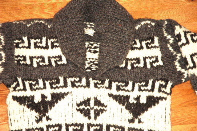 Authentic Cowichan Indian Eagle Wool Sweater