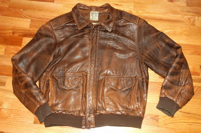 Brown Leather Flight Jacket or Bomber Jacket
