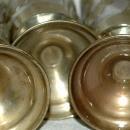 6 Fancy Mexican Silver over Glass Cordials or Footed Shot Glasses