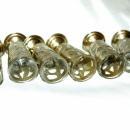 6 Fancy Mexican Silver over Glass Cordials or Footed Shot Glasses