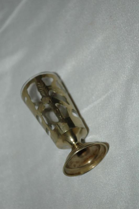 6 Fancy Mexican Silver over Glass Cordials or Footed Shot Glasses