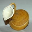 RARE VINTAGE VALLONA STARR CALIFORNIA POTTERY Butternut Squash GLAZED EWER PITCHER VASE