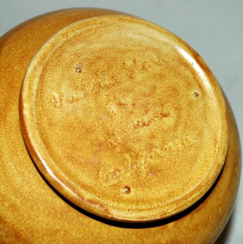 RARE VINTAGE VALLONA STARR CALIFORNIA POTTERY Butternut Squash GLAZED EWER PITCHER VASE