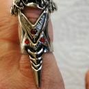 Goth Silver Silver Hinged Skull Ring