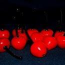 12 Hand Blown Murano Art Glass Fruit Cherries