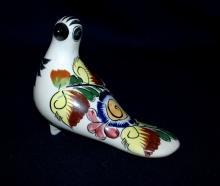 Folk Art Tonala Bird Dove Pottery Ceramic Figure Mexico