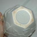 Red Wing Pottery Grey Pink Planter Hexagonal with Flower and leaves
