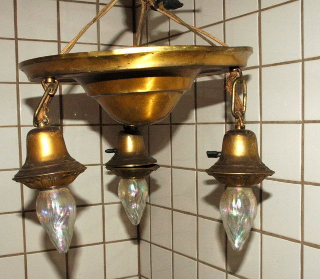Victorian Brass Ceiling Light Fixture