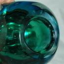 Vintage 1960s MURANO Art Glass Sommerso Seguso Poli Blue Green, candle or lighter holder.