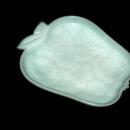Apple Shape Milk Glass Dish /Tray with Blossoms