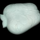 Apple Shape Milk Glass Dish /Tray with Blossoms