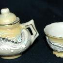 Dragonware Moriage Japanese Childrens Tea Set , Teapot & cup
