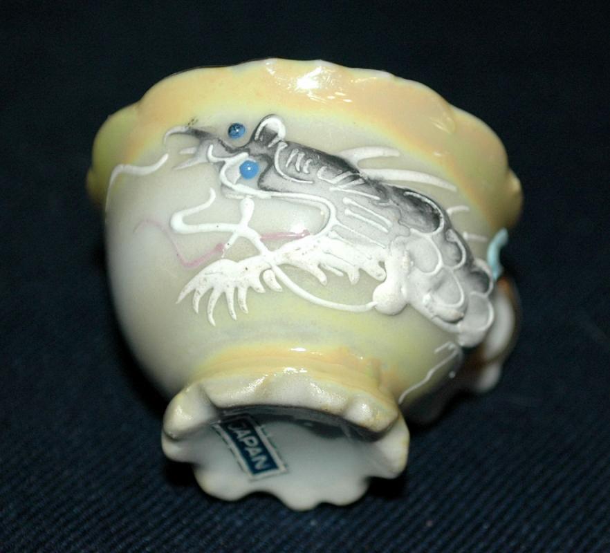 Dragonware Moriage Japanese Childrens Tea Set , Teapot & cup