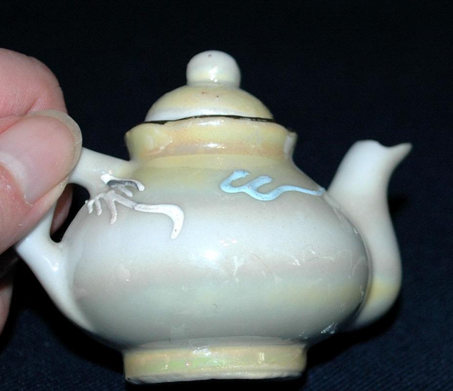 Dragonware Moriage Japanese Childrens Tea Set , Teapot & cup
