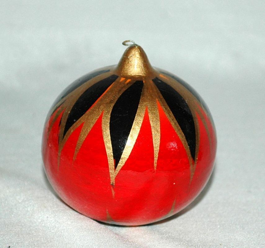 Hand Painted Ceramic Clay Mexican Christmas ornament bulb.