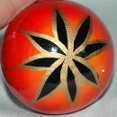 Hand Painted Ceramic Clay Mexican Christmas ornament bulb.