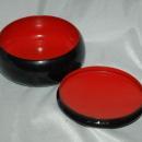 Russian Fairy Tale Tole Painting & lacquered over Metal Covered Bowl, Round Trinket Box USSR