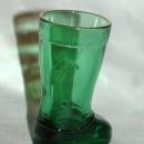 Mod Dep Green Boot Shot Glass , Woman's LIps and Hand with Cigarette