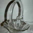 Crystal Clear Blown Glass Brides Basket