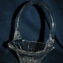 Crystal Clear Blown Glass Brides Basket