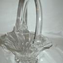 Crystal Clear Blown Glass Brides Basket